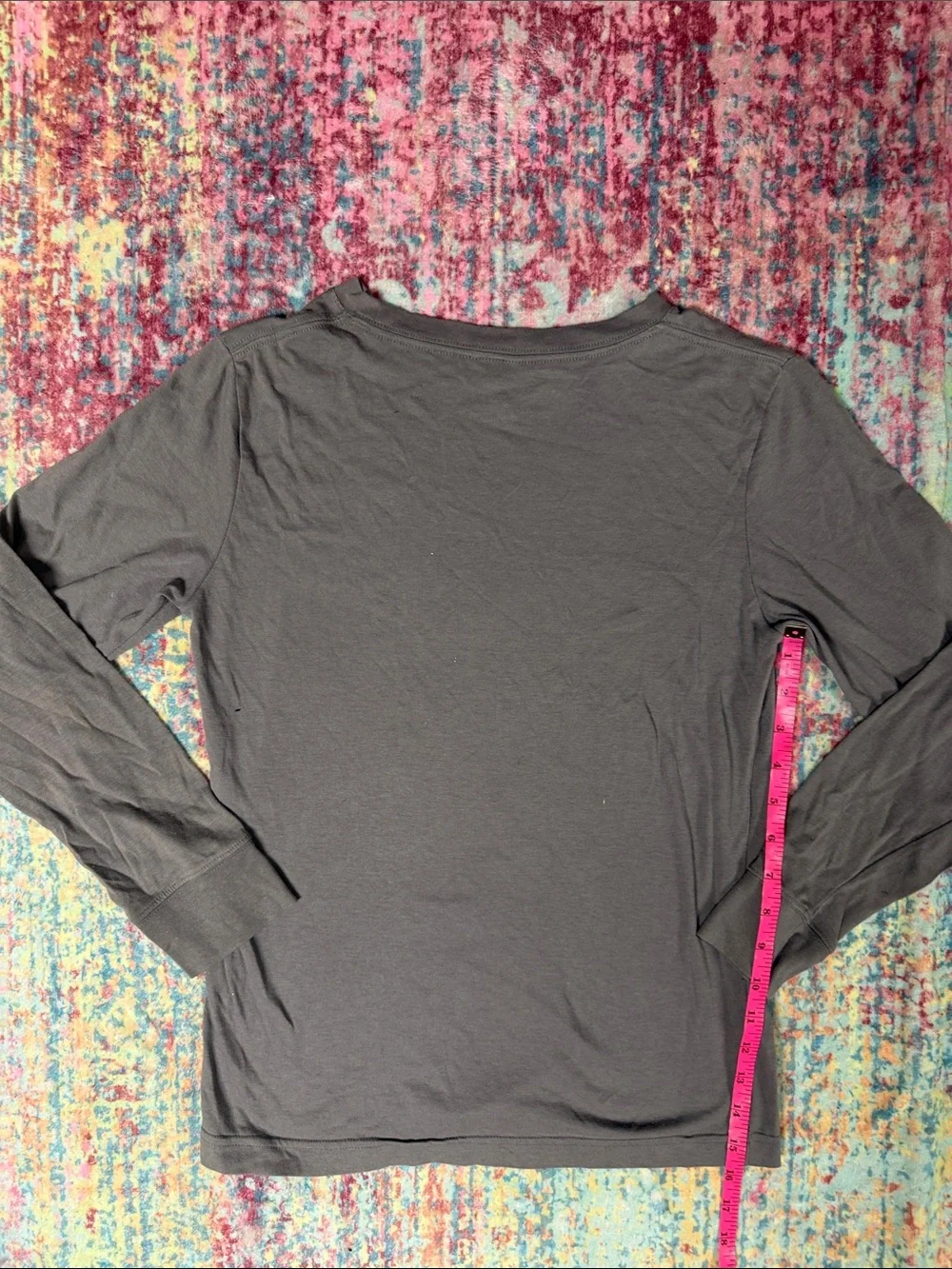 Jordan Gray Long-Sleeve Tee with Black and White Jumpman Graphic